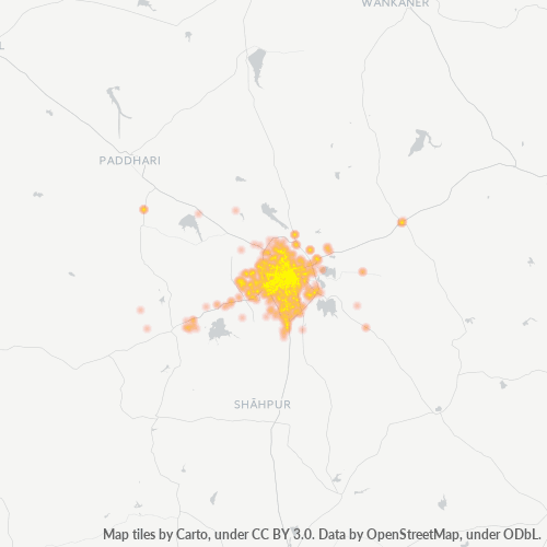 360001 Business Density Heatmap