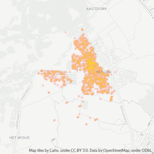 Heatmap voor postcode 1861