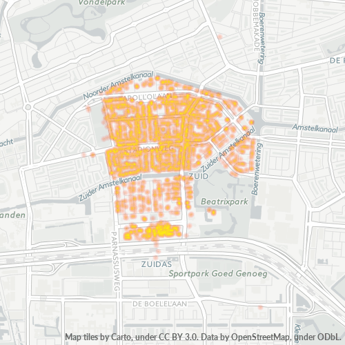 1077 Heatmap Bedrijfsdichtheid
