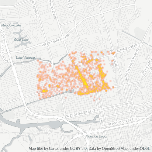 95204 Business Density Heatmap