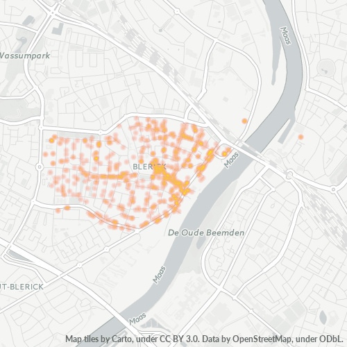 Heatmap voor postcode 5921