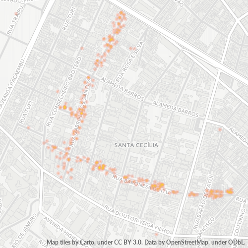 01231-000 Mapa de calor de densidad empresarial