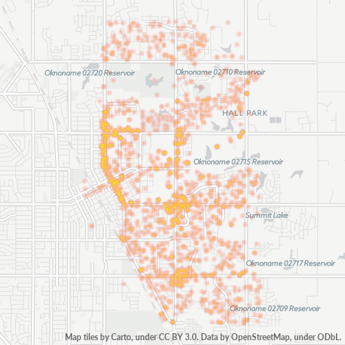73071 Business Density Heatmap
