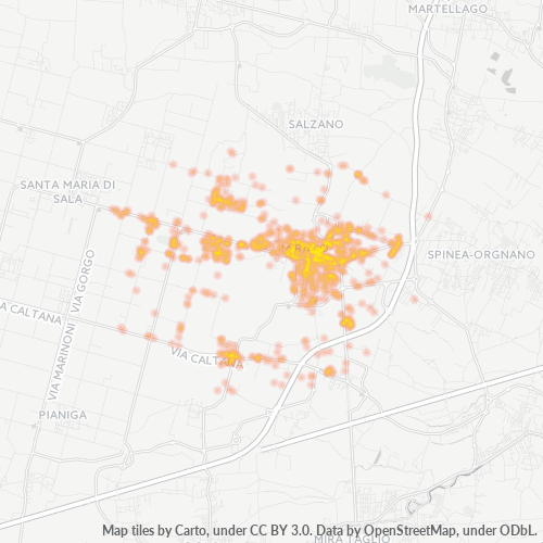 Mappa di calore per cap 30035