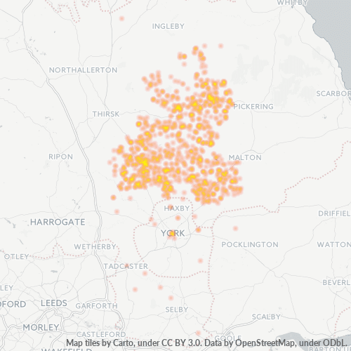 YO6 Business Density Heatmap