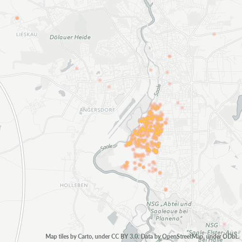 Heatmap für plz 06128