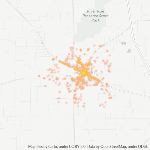 32643 Business Density Heatmap