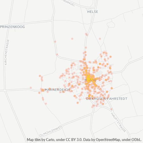 Heatmap für plz 25709