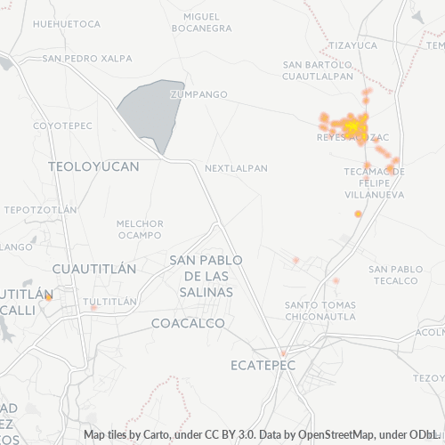 55755 Mapa de calor de densidad empresarial