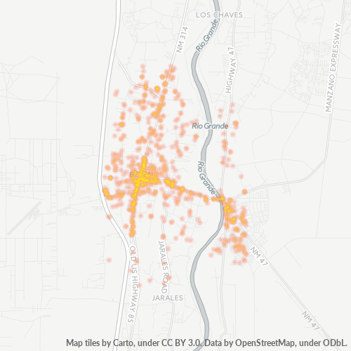 87002 Business Density Heatmap