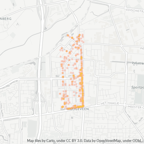 Heatmap voor postcode 7901
