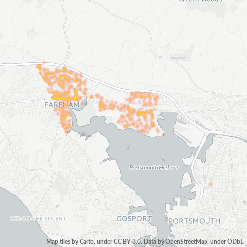 PO16 Business Density Heatmap