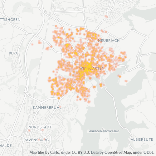 Heatmap für plz 88250