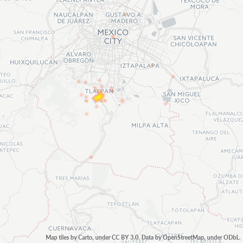 14650 Mapa de calor de densidad empresarial