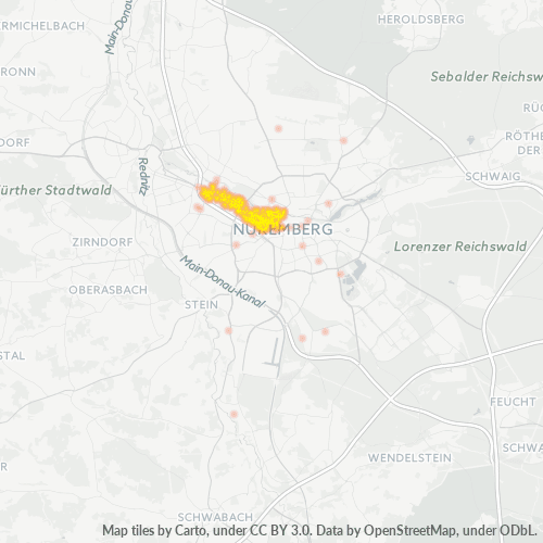 Heatmap für plz 90429