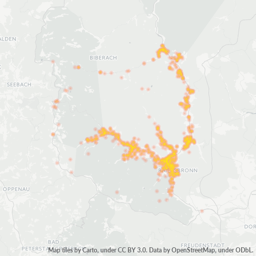 Heatmap für plz 72270