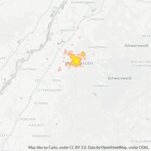 Heatmap für plz 76530