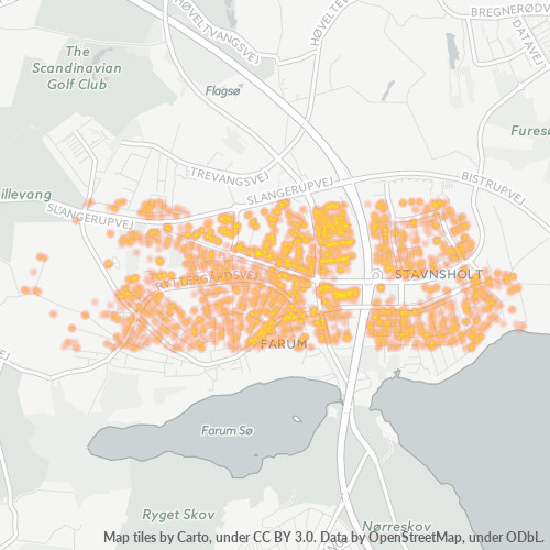 3520 Heatmap over forretningstæthed
