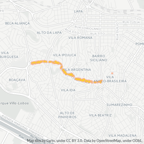 05061-000 Mapa de calor de densidad empresarial