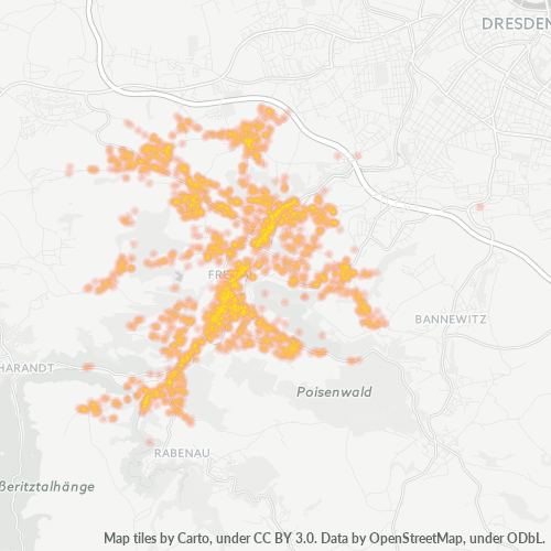 Heatmap für plz 01705
