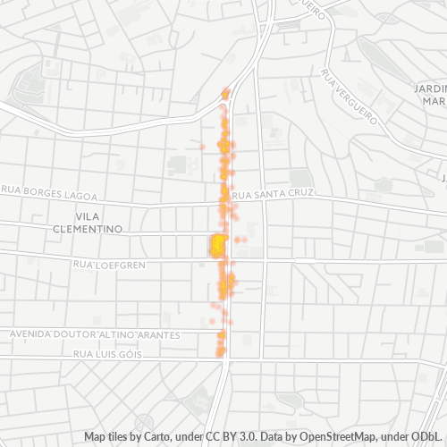 04036-000 Mapa de calor de densidad empresarial