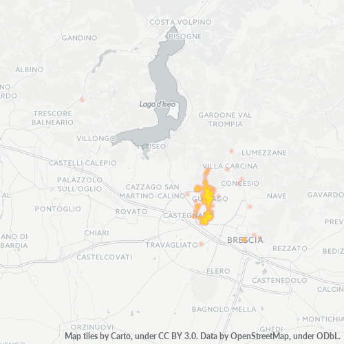 Mappa di calore per cap 25064