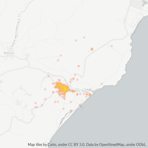 Mappa di calore per cap 08028