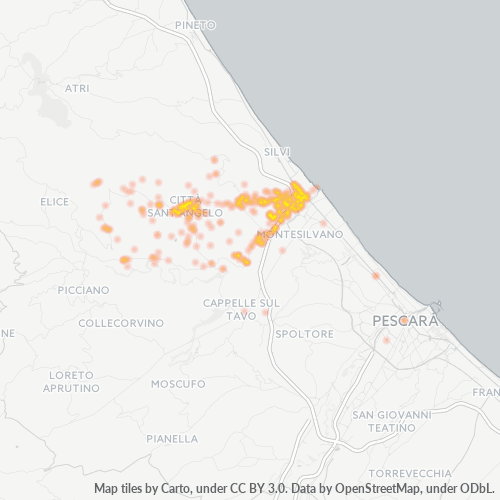 Mappa di calore per cap 65013