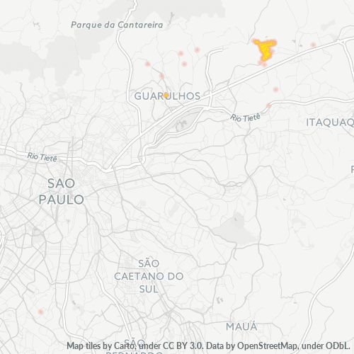 07171-000 Mapa de calor de densidad empresarial