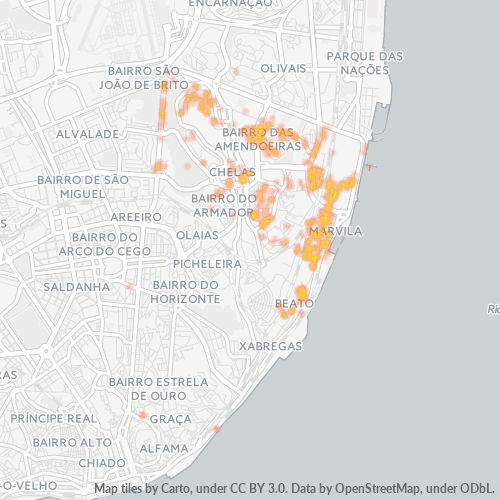 1950 Heatmap de Densidade da Empresa