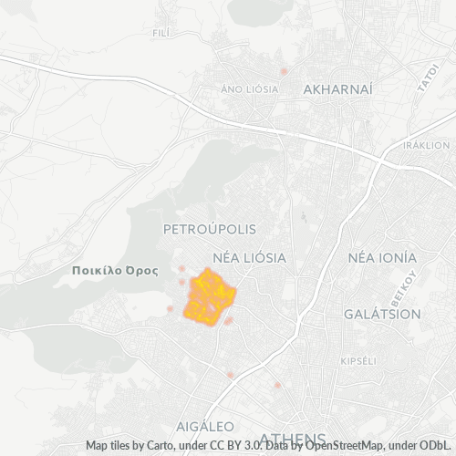 121 35 Χάρτης θερμότητας πυκνότητας επιχείρησης