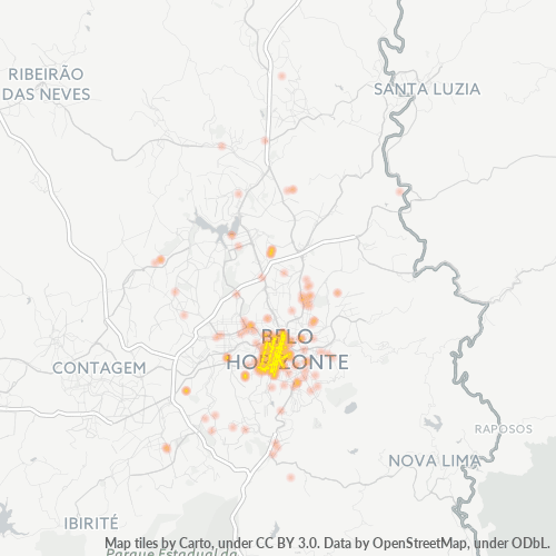 30170-000 Mapa de calor de densidad empresarial