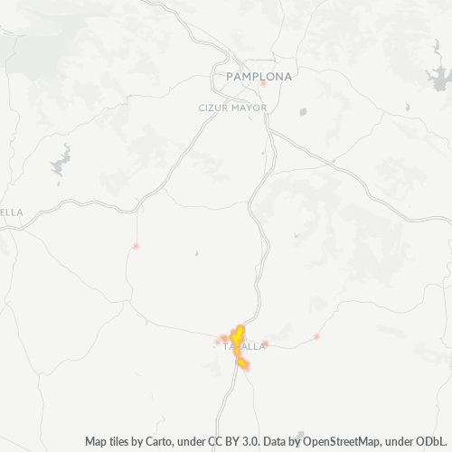 Mapa de calor para código postal 31300