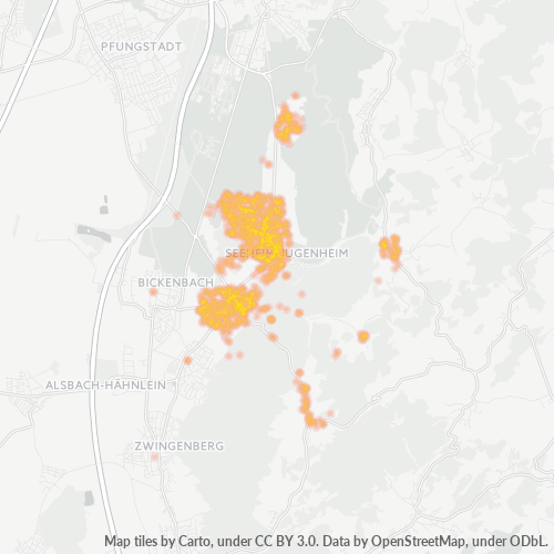 Heatmap für plz 64342