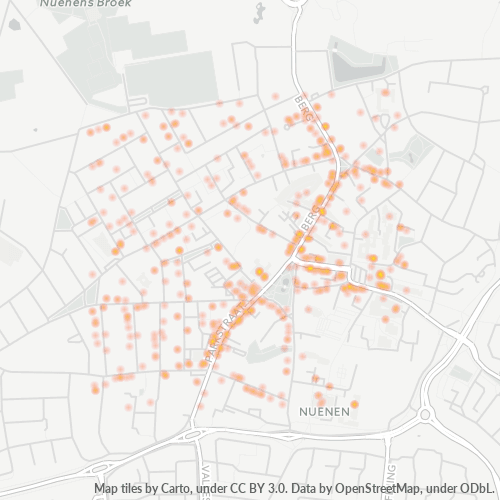Heatmap voor postcode 5671