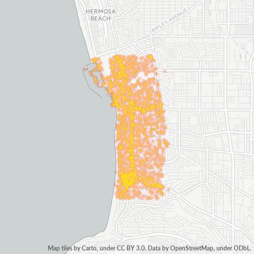90277 Business Density Heatmap