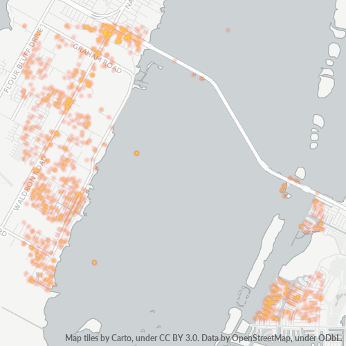 78418 Business Density Heatmap