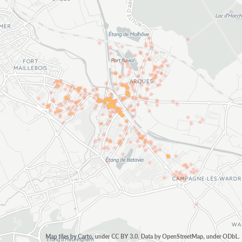62510 Thermocarte de densité d'activité