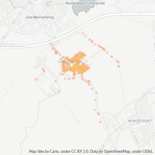 Heatmap voor postcode 3461