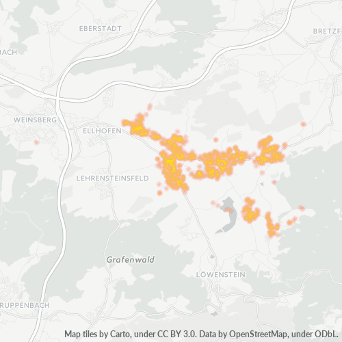 Heatmap für plz 74182