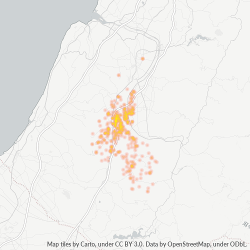 366 商業密度熱圖