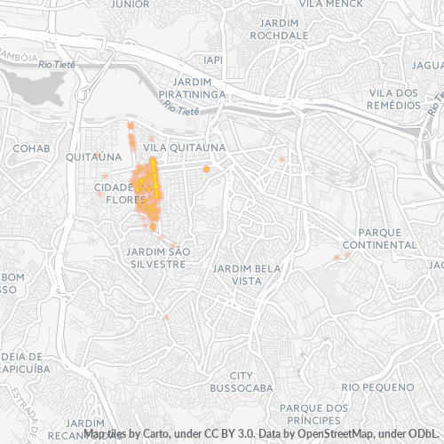 06180-000 Mapa de calor de densidad empresarial