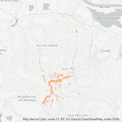 06385-000 Mapa de calor de densidad empresarial