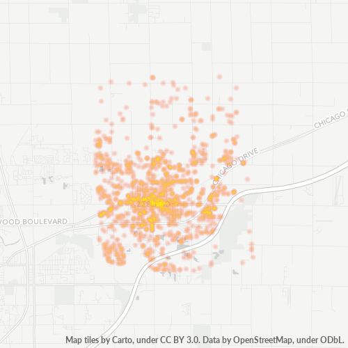 49464 Business Density Heatmap