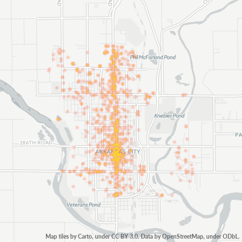 67005 Business Density Heatmap