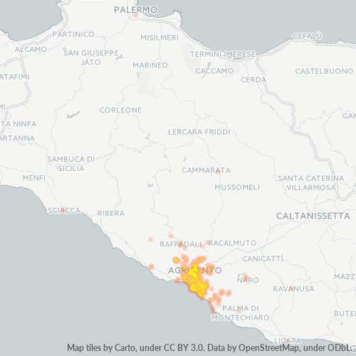 Mappa di calore per cap 92100