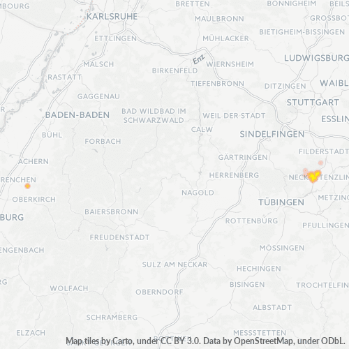 Heatmap für plz 72141