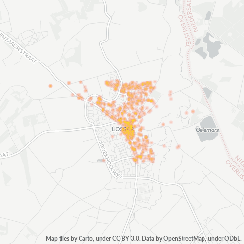 Heatmap voor postcode 7581