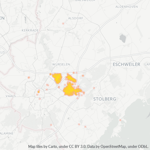 Heatmap für plz 52080