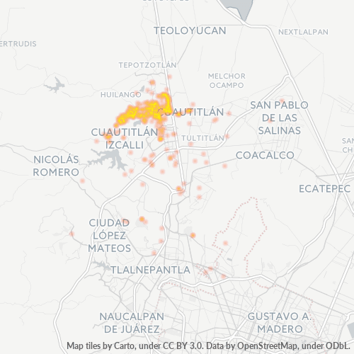 54720 Mapa de calor de densidad empresarial